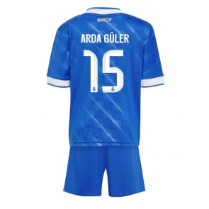 Lacne Dětský Futbalové dres Real Madrid Arda Guler #15 2025-26 Krátky Rukáv - Tretina (+ trenírky)